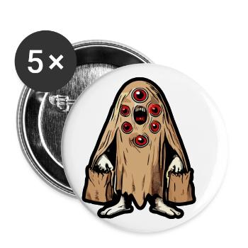 Gespenstische Party Trick Or Treat Halloween - Buttons groß 56 mm (5er Pack) - Weiß - Vorne