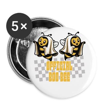 Official Bee Examiner Funny Saying - Buttons large 2.2''/56 mm (5-pack) - white - Front