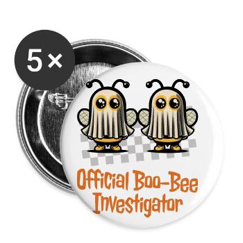 Official Boo Bee Examiner Funny Saying - Buttons large 2.2''/56 mm (5-pack) - white - Front