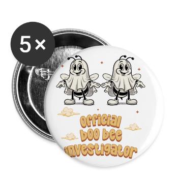 Official Bee Examiner Funny Saying - Buttons large 2.2''/56 mm (5-pack) - white - Front
