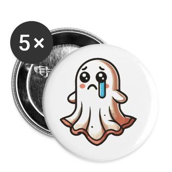 Sad Ghost Cute Weeping Ghosts - Buttons large 2.2''/56 mm (5-pack) - white - Front