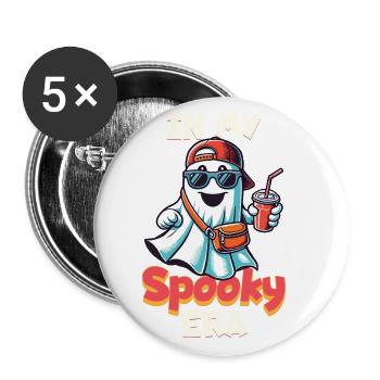Halloween In Meiner Spooky Ära - Buttons groß 56 mm (5er Pack) - Weiß - Vorne