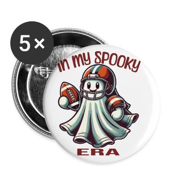 Halloween à mon époque effrayante - Lot de 5 grands badges (56 mm) - blanc - Devant
