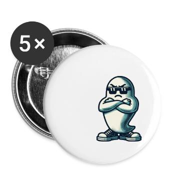 Funny Halloween Ghost 'This Is Boo Sheet' - Buttons large 2.2''/56 mm (5-pack) - white - Front