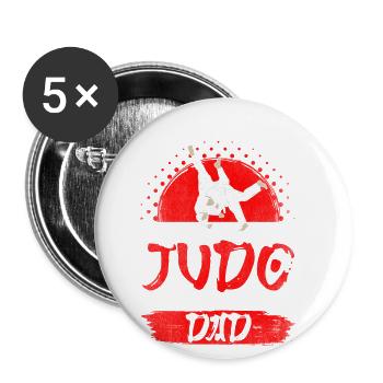 Mein Lieblings-judo-kämpfer Nennt Mich Papa Design - Buttons groß 56 mm (5er Pack) - Weiß - Vorne