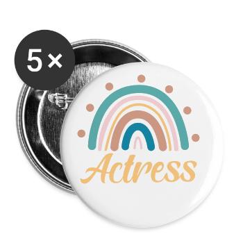 Conception d’actrice pour les fans d’acteur - Lot de 5 grands badges (56 mm) - blanc - Devant