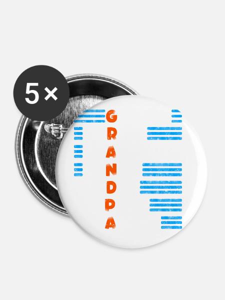 Großvater-qualitäts-entwurf Für Großvater - Buttons groß 56 mm (5er Pack) - Weiß