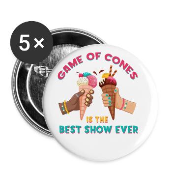 Game of Cones est le meilleur spectacle de tous les temps pour - Lot de 5 grands badges (56 mm) - blanc - Devant