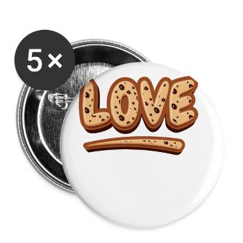 J’adore la pâtisserie pour les boulangers ou les amateurs de pâtisserie - Lot de 5 grands badges (56 mm) - blanc - Devant