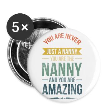 You are never just a nanny for whom you - Buttons large 2.2''/56 mm (5-pack) - white - Front