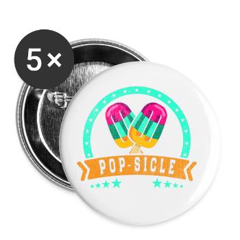 Things are on the verge of pop-sicle-off - Buttons large 2.2''/56 mm (5-pack) - white - Front