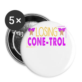Verlust Von Cone-trol Für Gefrorenen Süßen Fan - Buttons groß 56 mm (5er Pack) - Weiß - Vorne