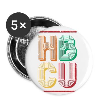 Hbcu For Proud African Americans - Buttons large 2.2''/56 mm (5-pack) - white - Front
