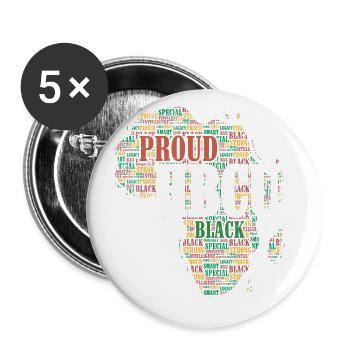 Proud Hbcu-Black For Proud African Americans - Buttons large 2.2''/56 mm (5-pack) - white - Front