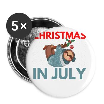 Weihnachten Im Juli Design Für Christen Und - Buttons groß 56 mm (5er Pack) - Weiß - Vorne