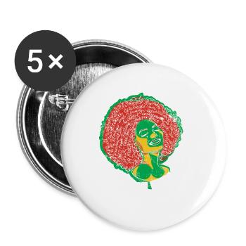 Black History is American History - Buttons large 2.2''/56 mm (5-pack) - white - Front