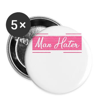 Ich Bin Kein Männerhasser Ich Bin Ein - Buttons groß 56 mm (5er Pack) - Weiß - Vorne