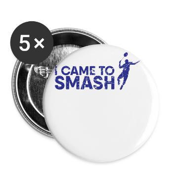 I have come to work for badminton players or - Buttons large 2.2''/56 mm (5-pack) - white - Front