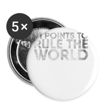 21 points pour faire le monde pour les joueurs de badminton - Lot de 5 grands badges (56 mm) - blanc - Devant