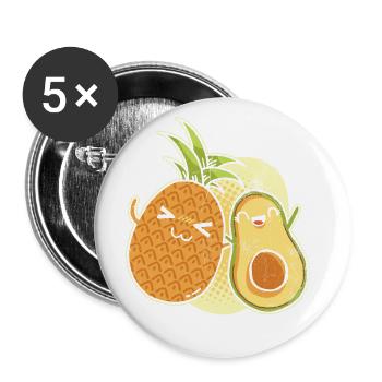 Love Is Love Pineapple And Avocado Design For - Buttons large 2.2''/56 mm (5-pack) - white - Front
