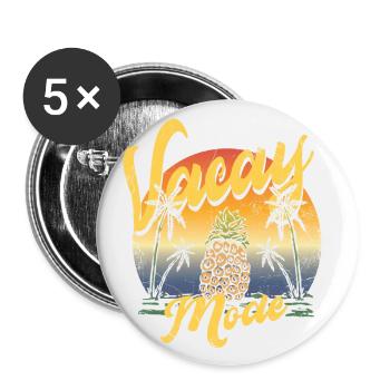 Vacay-modus-ananas-kiefern-entwurf Für Strand - Buttons groß 56 mm (5er Pack) - Weiß - Vorne
