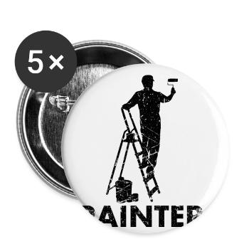 Maler-dekorateur-design Für Maler-künstler - Buttons groß 56 mm (5er Pack) - Weiß - Vorne