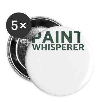 Paint Whisperer Decorator Design pour les peintres - Lot de 5 grands badges (56 mm) - blanc - Devant