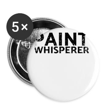 Paint Whisperer Decorator Design pour les peintres - Lot de 5 grands badges (56 mm) - blanc - Devant