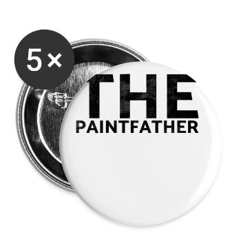 Das Paintfather Decorator Design Für Maler - Buttons groß 56 mm (5er Pack) - Weiß - Vorne