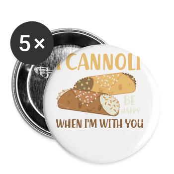 I can be happy when I am with you - Buttons large 2.2''/56 mm (5-pack) - white - Front