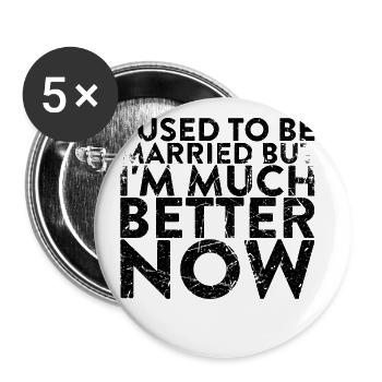 J’avais l’habitude d’être mariée, mais maintenant je me sens - Lot de 5 grands badges (56 mm) - blanc - Devant