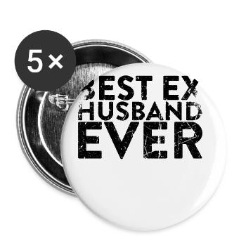 Meilleur ex-mari de tous les temps pour le divorce - Lot de 5 grands badges (56 mm) - blanc - Devant