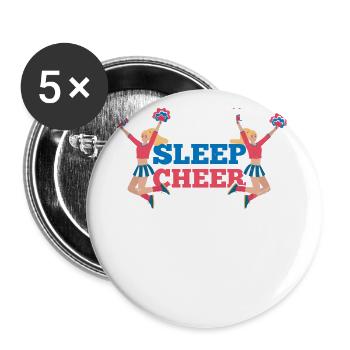All about this basic design for cheerleaders - Buttons large 2.2''/56 mm (5-pack) - white - Front