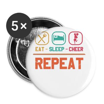 All about this basic design for cheerleaders - Buttons large 2.2''/56 mm (5-pack) - white - Front