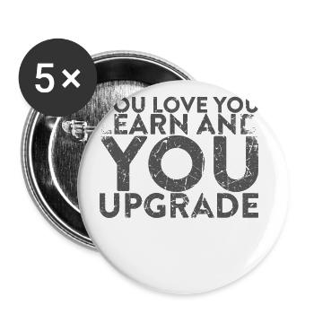 You love yourself, learn and climb for the - Buttons large 2.2''/56 mm (5-pack) - white - Front