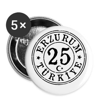 Erzurum 25 Vintage - Buttons groß 56 mm (5er Pack) - Weiß - Vorne