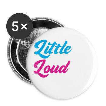 Small and loud design for cheerleaders - Buttons large 2.2''/56 mm (5-pack) - white - Front