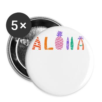 Aloha pineapple design for beach lovers pineapple - Buttons large 2.2''/56 mm (5-pack) - white - Front