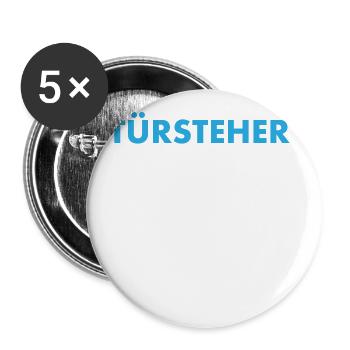 Türsteher - Buttons groß 56 mm (5er Pack) - Weiß - Vorne