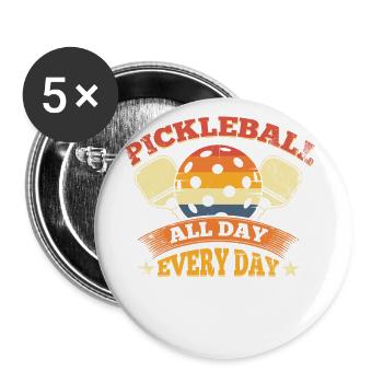 Life is amazing, Pickleball does it - Buttons large 2.2''/56 mm (5-pack) - white - Front