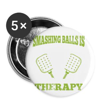Life is amazing, Pickleball does it - Buttons large 2.2''/56 mm (5-pack) - white - Front