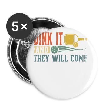 Life is amazing, Pickleball does it - Buttons large 2.2''/56 mm (5-pack) - white - Front