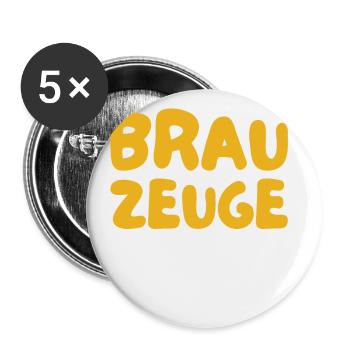 Brewman Beer Drinker - Buttons large 2.2''/56 mm (5-pack) - white - Front