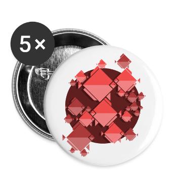 red fish swarm - Buttons groß 56 mm (5er Pack) - Weiß - Vorne