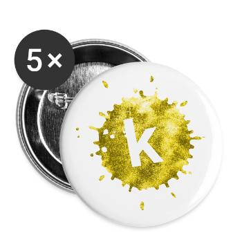 stain yellow k - Buttons large 2.2''/56 mm (5-pack) - white - Front