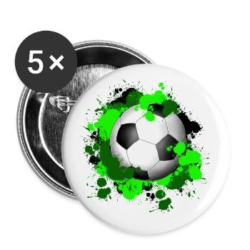 Blobs de football - Lot de 5 grands badges (56 mm) - blanc - Devant