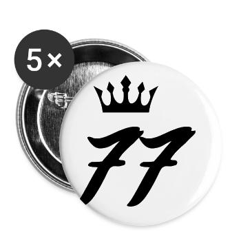 77 Number crown - Buttons large 2.2''/56 mm (5-pack) - white - Front