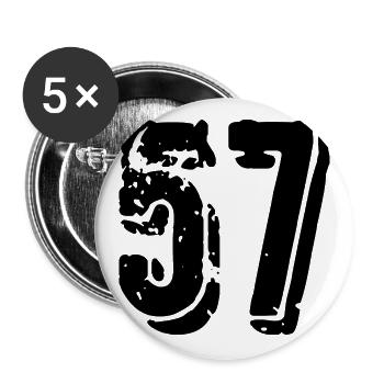 57 number jersey - Buttons large 2.2''/56 mm (5-pack) - white - Front