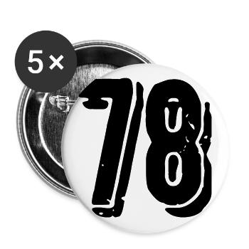 78 Number jersey - Buttons large 2.2''/56 mm (5-pack) - white - Front