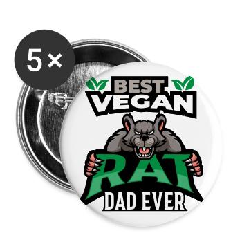 Ratte - Buttons groß 56 mm (5er Pack) - Weiß - Vorne